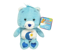 8" Care Bears Blue Bedtime Bear Yellow Star Moon Stuffed Animal Plush Toy 2002 - $27.55