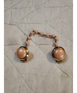 Vintage Peach Tangerine Color  Sweater Scarf Collar Clip Gold Tone - $32.81 CAD