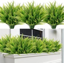 12 Bundles Artificial Boston Fern Plants Fake Boston Ferns Bushes Artifi... - £23.94 GBP