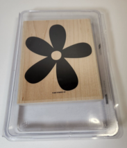 Stampin Up 2007 Big Blossom Flower Wooden Mounted Rubber Stamp Large 5&quot; - £5.74 GBP