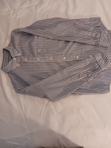 Abercrombie & Fitch Long Sleeve Button-Down Collar Men Shirt XS Wht/Blue Striped image 4