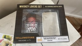 Yellowstone Old Fashioned Mix Flask Glass Tv Show Dutton Ranch Box Whisk... - £35.90 GBP