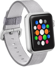 NEW Modal GRAY Woven Nylon Band Strap for Apple Watch 38mm Smart Accessory - £5.41 GBP
