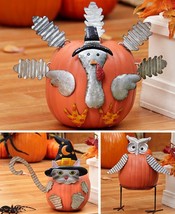 Metal Pumpkin Decoration, CHOOSE Style - £15.73 GBP