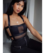 Women Sexy Top Mesh Tank See Through Spaghetti Strap Slim Fit Open Back ... - $40.96 CAD