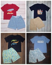 NEW Boutique Boys Shorts Outfit Set Surfboard Crab Jungle Animals Alligator - £10.02 GBP