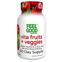 FeelGood Superfoods Vita Fruits and Veggies Dietary Supplement Capsules - £31.54 GBP