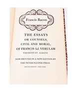 Francis Bacon - The Essays or Counsels: Civil &amp; Moral (1970 HC w/o DJ)  - $453.86 MXN