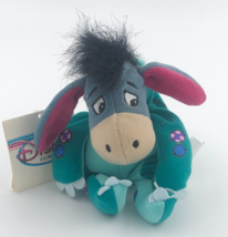 Disney Store Winnie the Pooh Dinosaur Eeyore Bean Bag Plush Toy 9&quot; With Tags - £7.67 GBP
