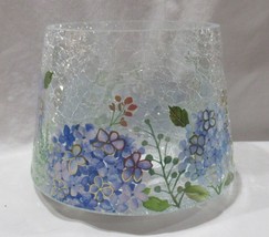 Yankee Candle Clear Crackle Jar Shade J/S Spring HYDRANGEAS Floral Flowers - $50.99