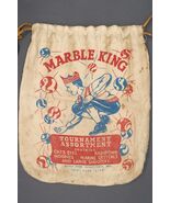 Vtg Canvas Marble King Tournament Assortment Marble Bag Circa 1960s Draw... - €21,60 EUR