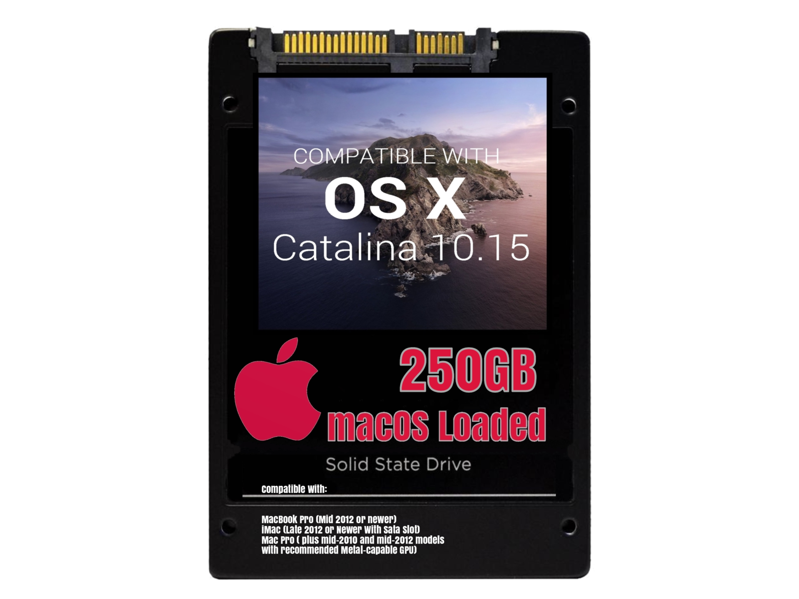 macOS Mac OS X 10.15 Catalina Preloaded on 250GB Solid State Drive - $49.99