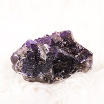 Large Purple Flourite Crystal Cluster 3&quot; Rough Raw Natural Healing Gemstone - $42.08