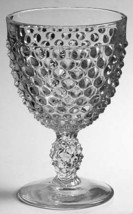 Vintage Water Goblet in Hobnail Pattern Clear (Pressed Glass) by Duncan &amp; Miller - £11.81 GBP