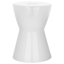 White Ceramic Decorative Garden Stool Modern Contemporary Transitional G... - £71.64 GBP