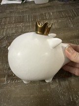 White And Gold Pig Statue - $25.15