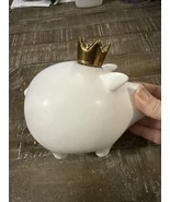 White And Gold Pig Statue - $25.15