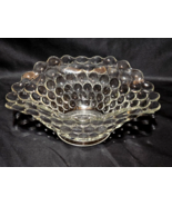 Vintage WESTMORELAND 12&quot; Oval Bowl THOUSAND EYE Pattern Clear Bubble Art... - $32.65