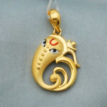 om ganesha 22k gold pendant jewelry, Pure Gold pendant, hindu god jewelry, India - £529.97 GBP