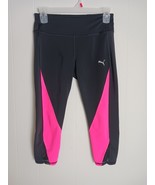 Puma Black/Fuchsia Dry Cell Crop Leggings Women&#39;s Size S Yoga - $235.73 MXN