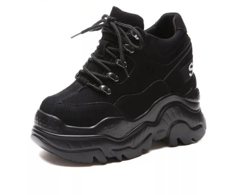Zapatos skechers top plataforma white