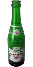 Canada Dry Ginger Ale Bottle Soda Pop Green Glass Duraglas 7 oz ACL Jama... - $19.75