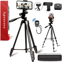 Apeocose 55&quot; Phone Tripod Stand, 360° Rotating Mount, Lightweight, And Vlogging. - £27.07 GBP