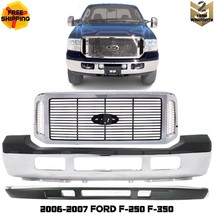 Front Bumper Chrome &amp; Grille Assembly Kit For 2006-2007 Ford F-250 F-350 - $868.00