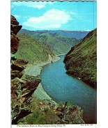 Aerial View Postcard Salmon River at Box Canyon Hwy 95 Idaho - £6.21 GBP