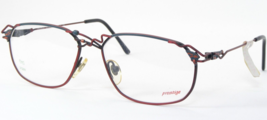 Vintage Prestige 043 18 Burnt Red /Green Teal Unique Eyeglasses Frame 55-16-135 - £92.32 GBP