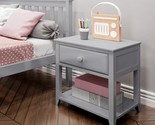 Grey Nightstand By Max And Lily With Drawer And Shelf. - £123.40 GBP