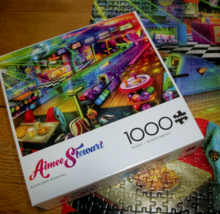 Jigsaw Puzzle 1000 Pcs Blacklight Bowling Alley Fun Aimee Stewart Art Co... - £11.89 GBP