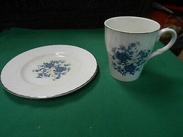 Beautiful Royal Blue Ironstone By Wedgwood England---..DESSERT Plate &amp; Large Cup - £7.56 GBP