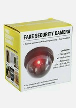 Fake Security Camera Dome, 3.7x3.7x2.38 in. with Flashing LED Includes M... - $9.38