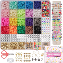 Bracelet Making Kit for Beginner 5000Pcs Preppy Polymer Friendship Bracelet Maki - $11.29