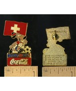 VINTAGE FIFA USA WORLD CUP SOCCER 1994 MASCOT &amp; COCA COLA SWITZERLAND PIN - $6.79 CAD