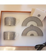 Hermes Mosaique Au 24 Tea Cup 2 set Platinum silver porcelain dinnerware... - £569.40 GBP