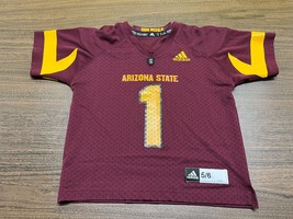 Arizona State Sun Devils Maroon Football Jersey - Adidas - Toddler Size 5/6 ASU - £11.70 GBP