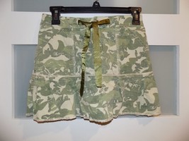 J. KHAKI CAMO DENIM RUFFLED SCOOTER/SKORT SIZE 12 GIRL&#39;S EUC - £16.19 GBP