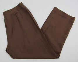 Bob Mackie Studio Linen pants casual Brown Womens Size 12 - £12.48 GBP