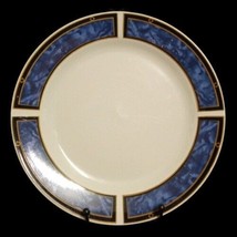 Vintage Gibson Designs ROYAL DUCHES BLUE 4-Dinner Plates 9 ¾”D Blue Marbled - $58.41