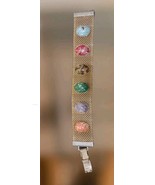 Vintage 1970&#39;s Sarah Coventry Mesh Bracelet Multi Colored Stones - $276.49 MXN