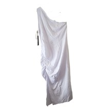 Sarin Mathews White One Shoulder Ruched Bodycon Dress - £13.64 GBP