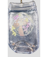 Melted Mini Jar Ornament Decor Mushroom Slumped Jar Flattened Clear Glas... - $21.99 CAD