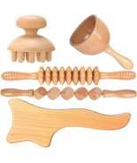 5 in 1 Wood Therapy Massage Tools Lymphatic Drainage Massager for Stomac... - £43.67 GBP