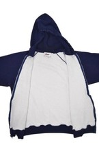 Vintage Athco Thermal Lined Hoodie Mens L Full Zip Sweatshirt Distressed... - $38.64