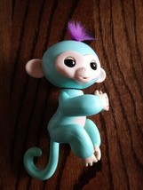 2016 Womwee Interactive Talking Fingerling Green Monkey Purple Hair Toy Works - $7.92