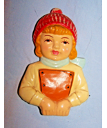 Vintage Ucagco Ceramics Chalkware Girl Plaque w/Holes in Hands - $13.03 CAD