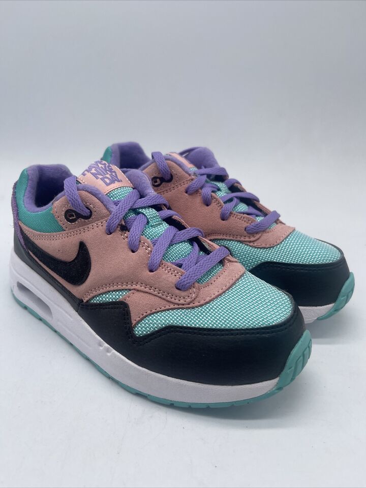 Authenticity Guarantee 
Nike Air Max 1 ‘Have A Nike Day’ Teal/Purple Casual S... - £87.71 GBP