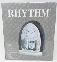NEW Rhythm 4RJ636WD23 Wood Grain Mantle Shelf Clock Hymns + Christmas Me... - £78.62 GBP